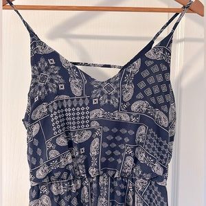 Sienna Sky Maxi Chiffon Faux Wrapped Lined Blue Dress